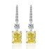 rectangular pendant high ice diamond earrings