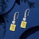 rectangular pendant high ice diamond earrings