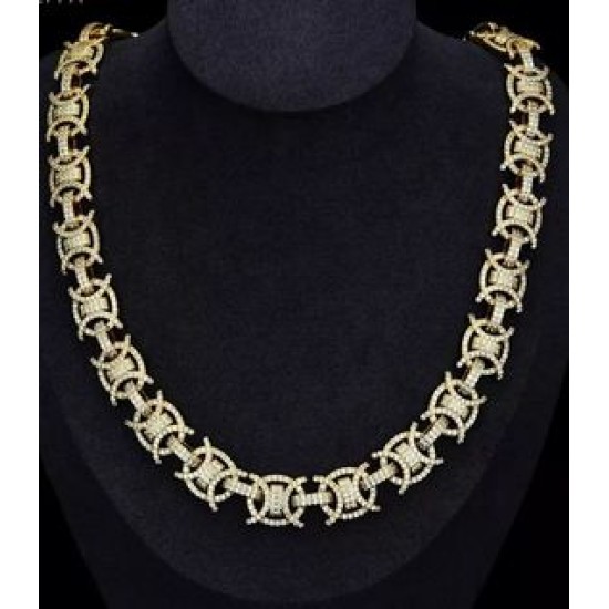 Funky  Bust Down Flat Byzantine Necklace