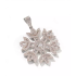 Snowflake gold plated full studded cz diamond pendant