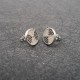 Black and white diamond earrings