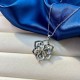 Ice cut yellow flower shape geometric high carbon diamond Pendant