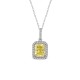 Yellow small octagonal zircon Pendant