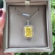 Yellow small octagonal zircon Pendant