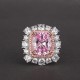 Pink zirconium ring